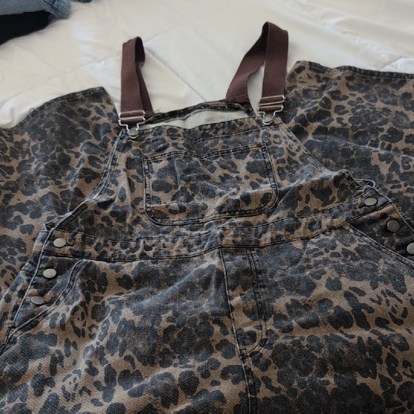 Cider Pants - Cider Leopard Overalls